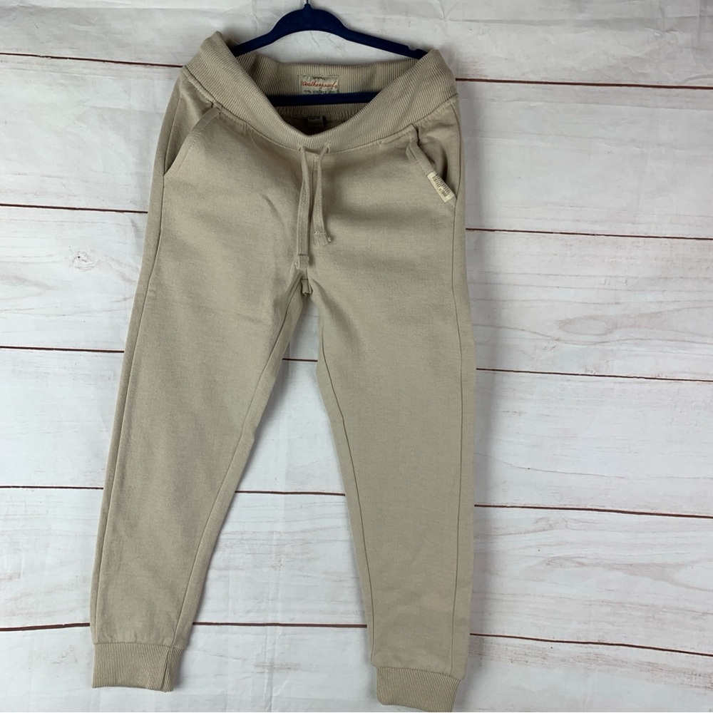 Original Weatherproof Vintage Kids Jogger Pants 5T 6T Small Beige Cotton Pockets